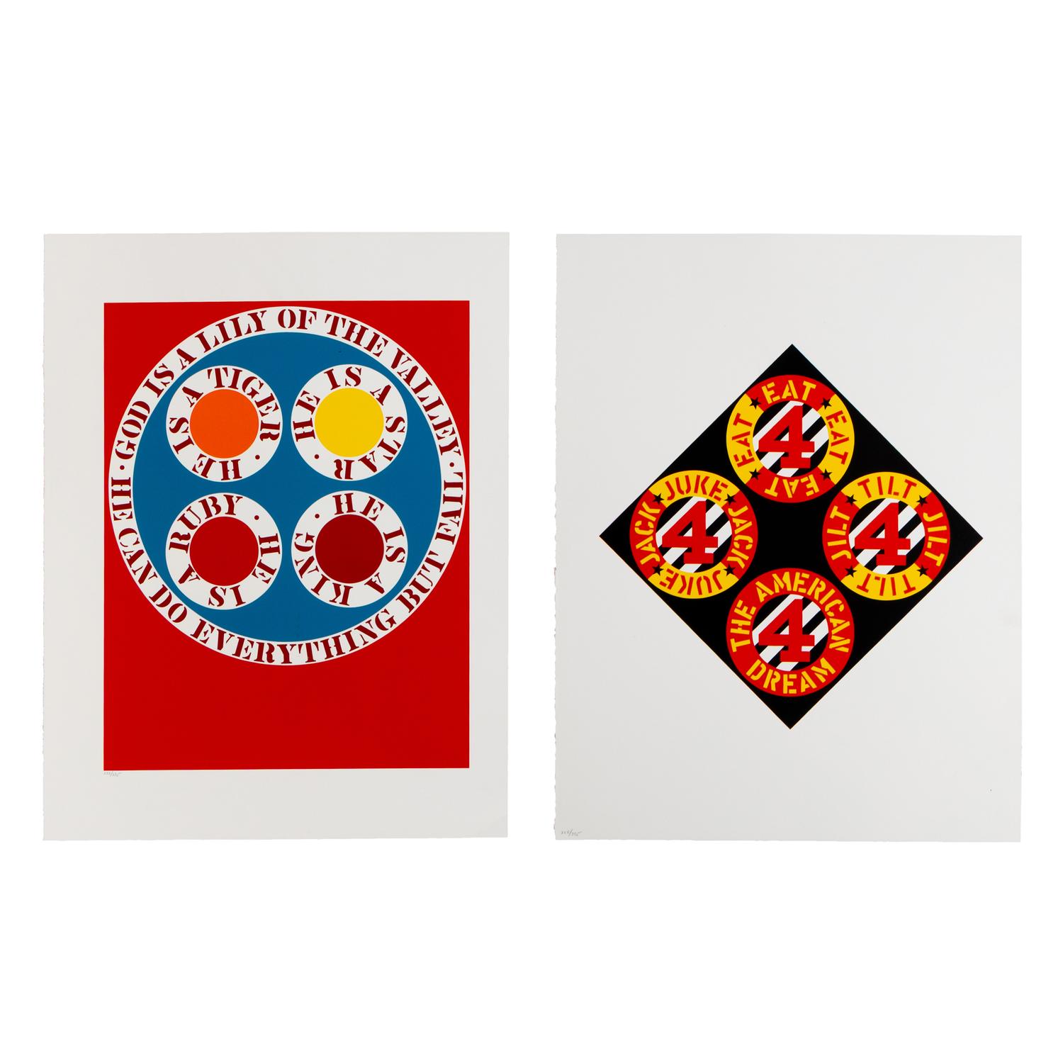 Robert Indiana (American, 1928-2018) — Three prints from The American Dream, 1997