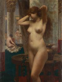 Eduard Ansen-Hoffmann (Austrian, 1820-1904) — Nude in Public Bath