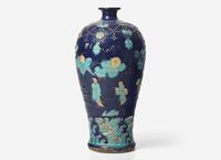 A Chinese Fahua 'Figural' Vase, Meiping