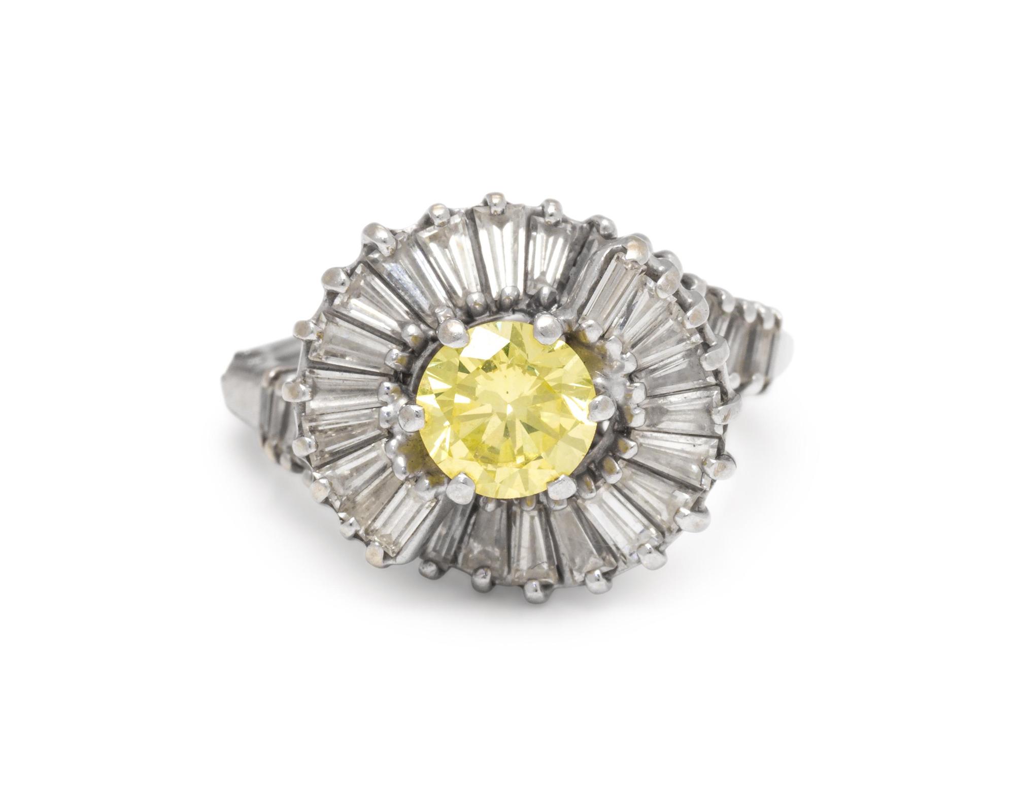 COLORED DIAMOND AND DIAMOND RING