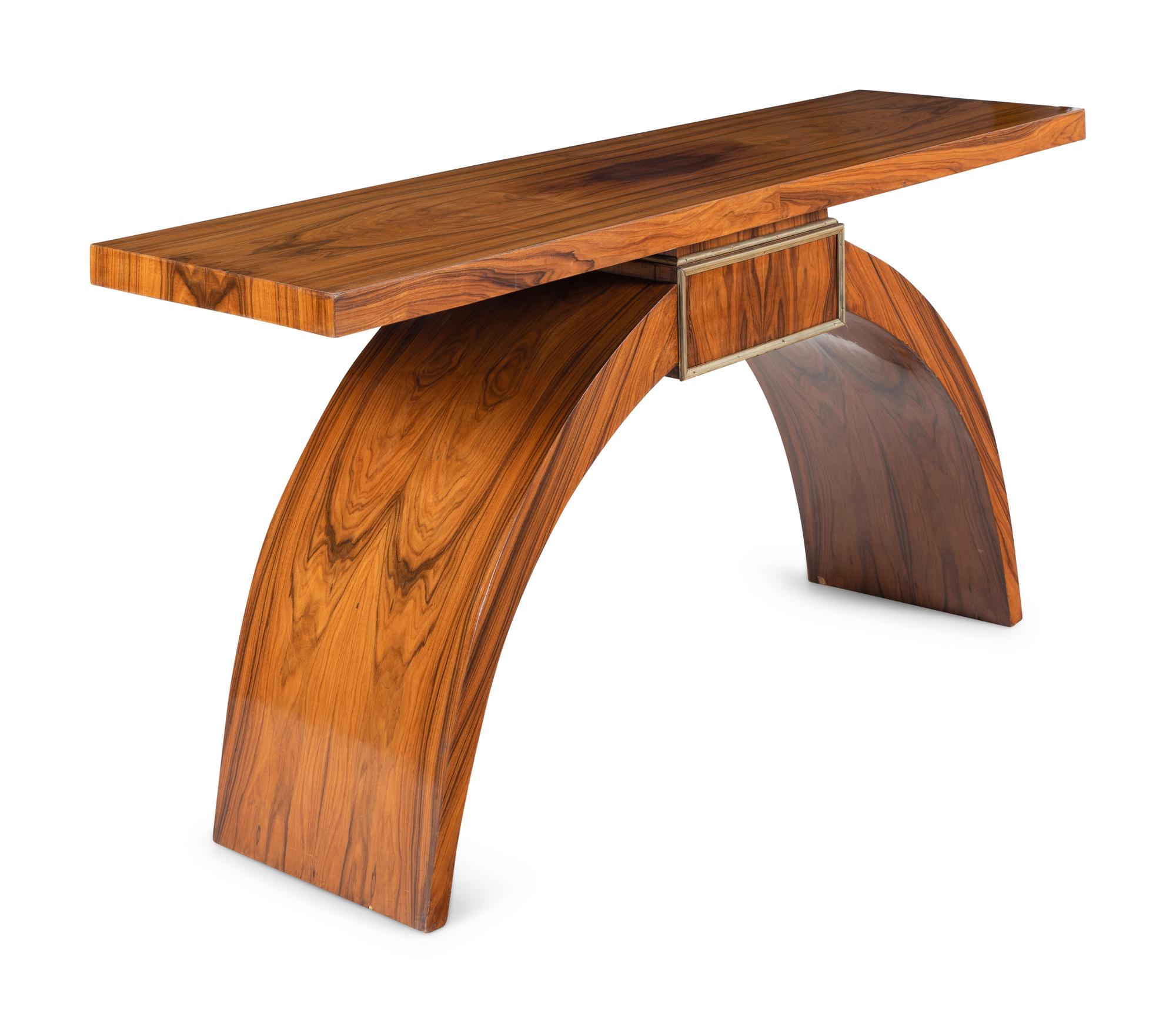An Art Deco Rosewood Console Table