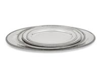 A Group of Four English Silver Serving Trays