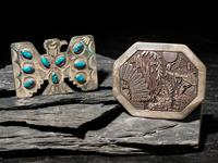 Silver Katsina Belt Buckle, PLUS