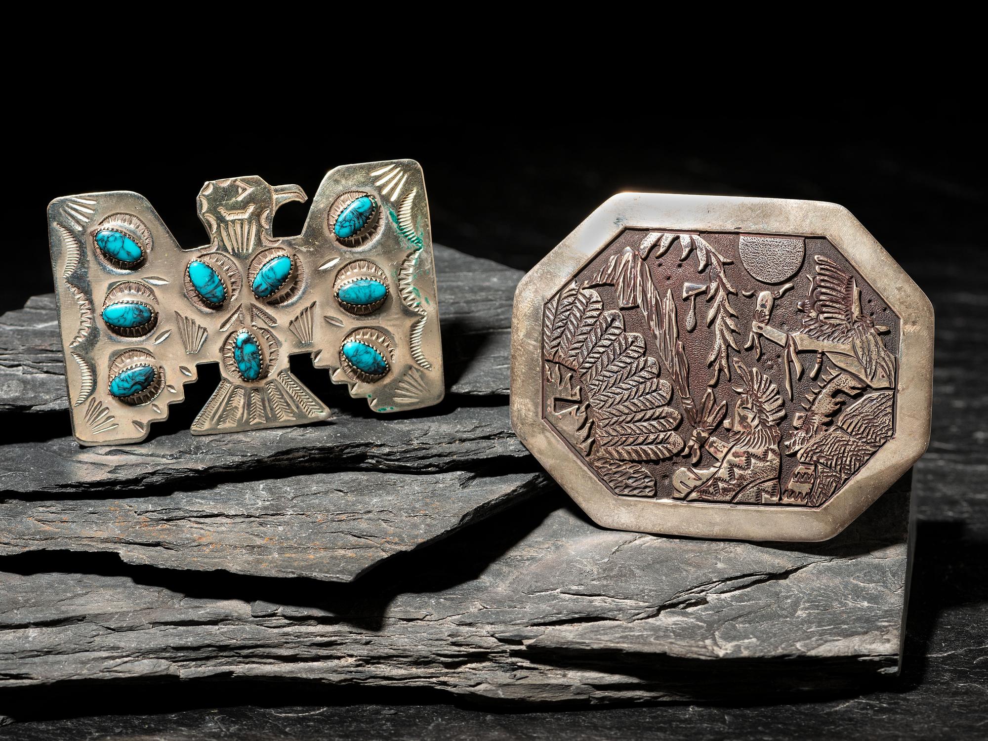 Silver Katsina Belt Buckle, PLUS