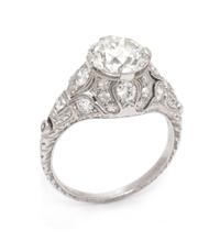An Art Deco Platinum and Diamond Ring, 3.20 dwts.