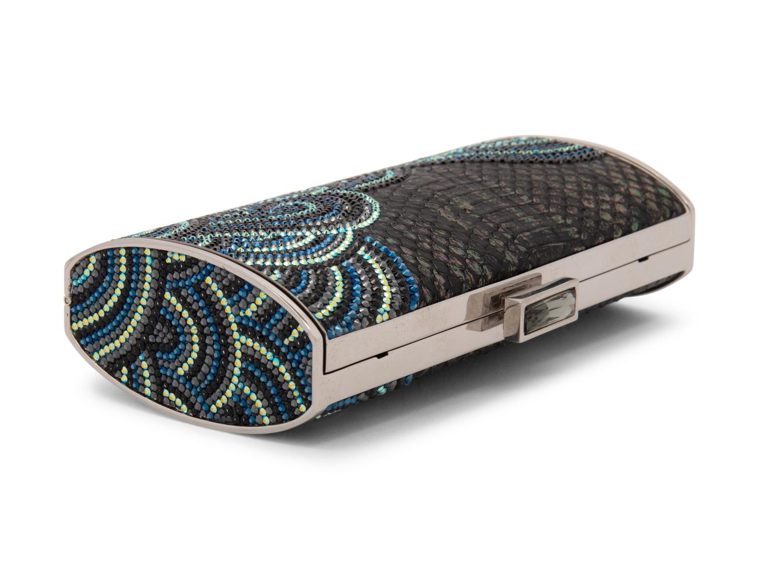 Judith Leiber Snakeskin and Crystal Clutch, 2000s