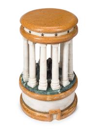 An Italian Grand Tour Style Marble Temple Model
