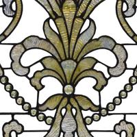 A Leaded Glass Window Attributed to 3rd Street Studios 26.25" W x .5" D x 69" H — United States, Circa 1900