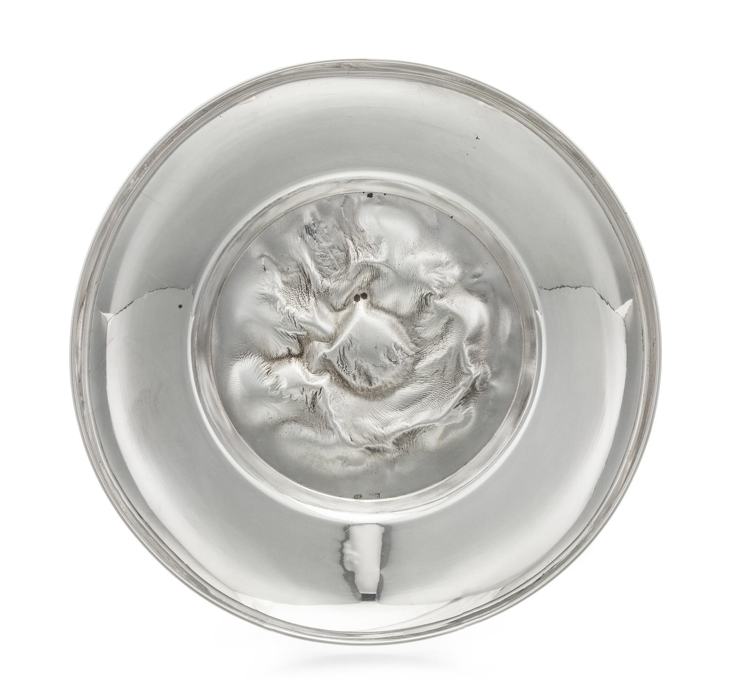 A Turkish Samodorok Decorated Silver Bowl, Sezgin, Istanbul, Mid-20th Century,