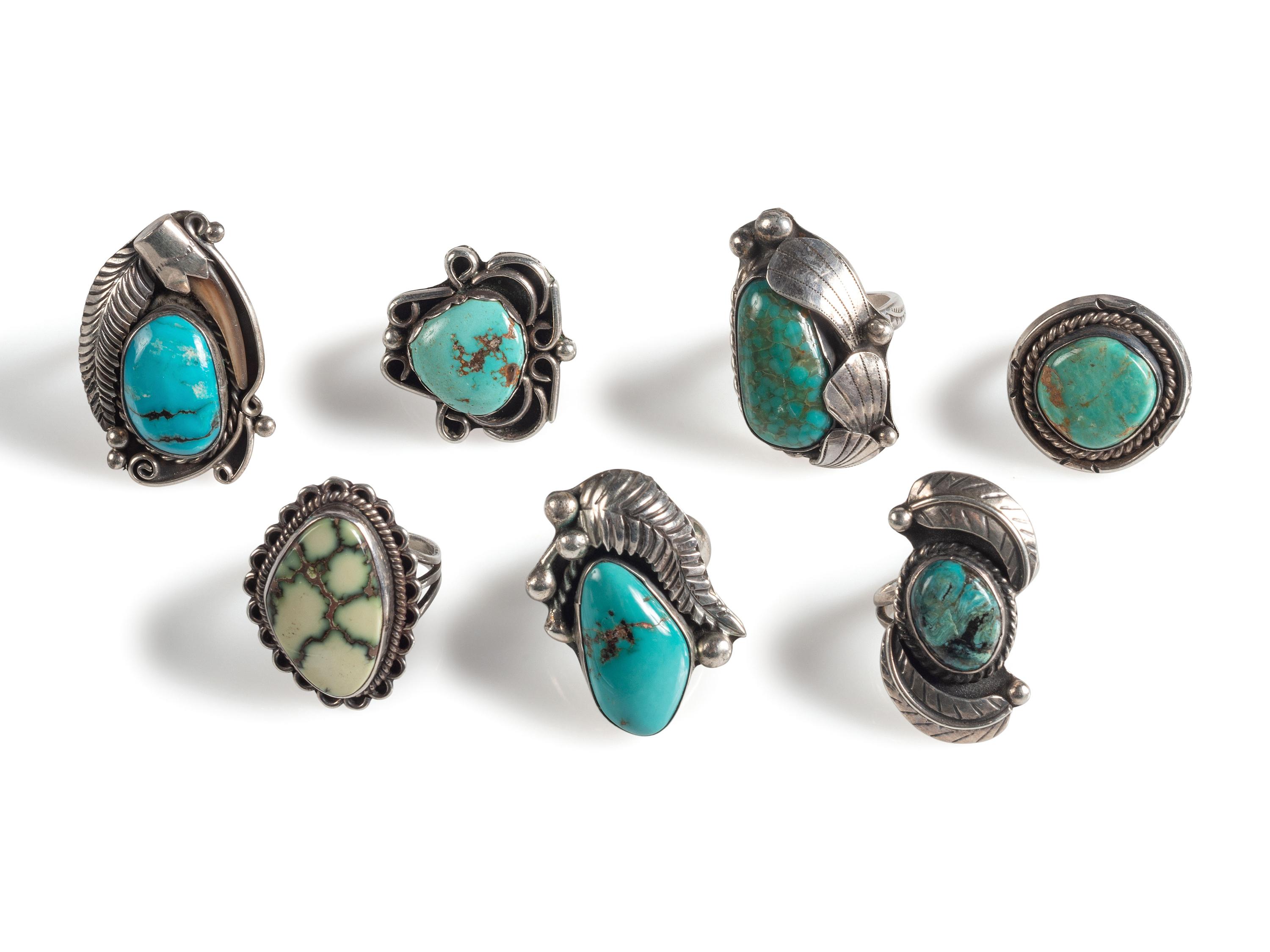 Navajo Silver and Turquoise Rings