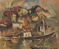 William Meyerowitz (American, 1887-1981), Harbor Scene