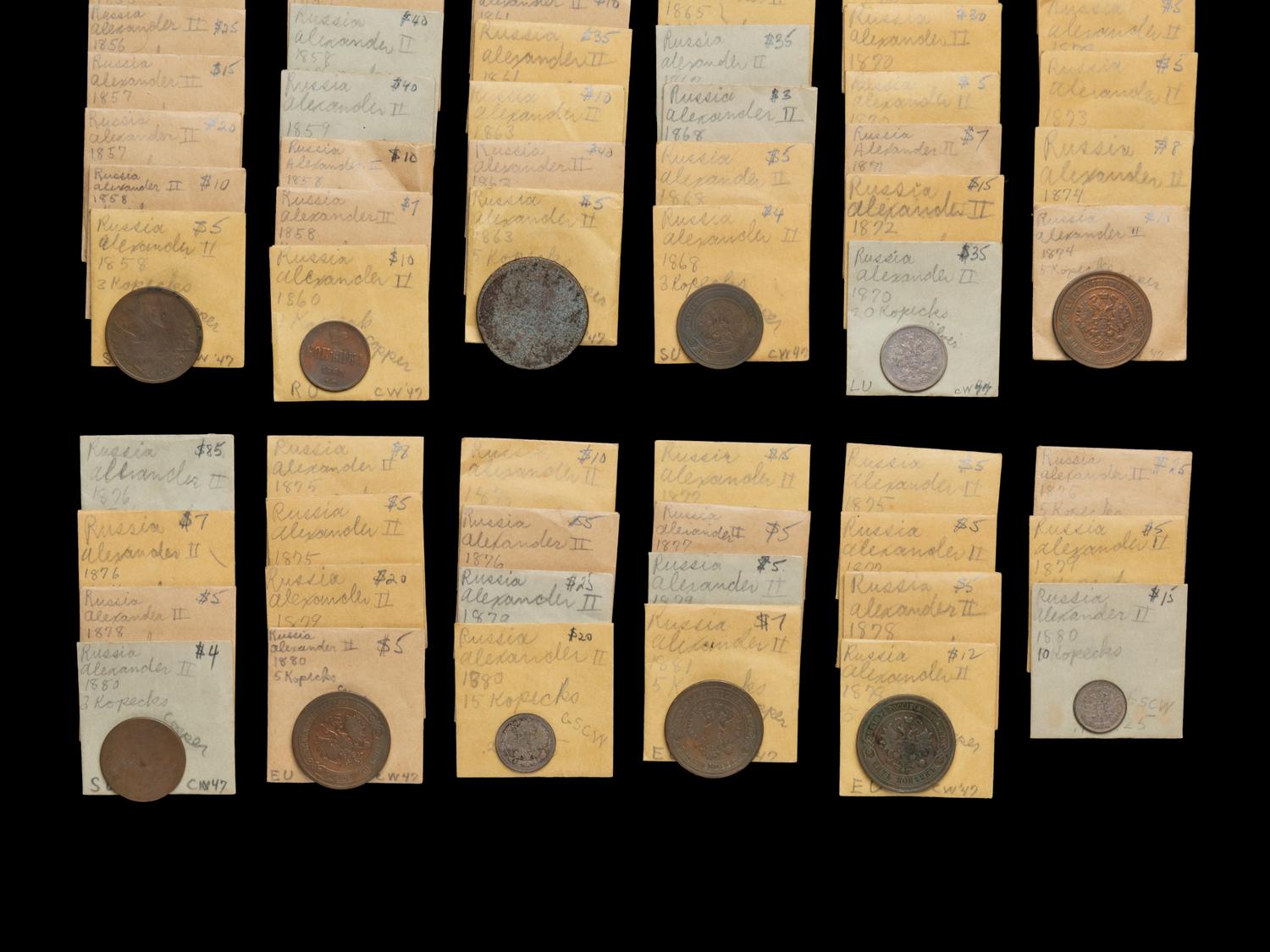 [RUSSIA] A Large Collection of Alexander II Silver and Copper Coins