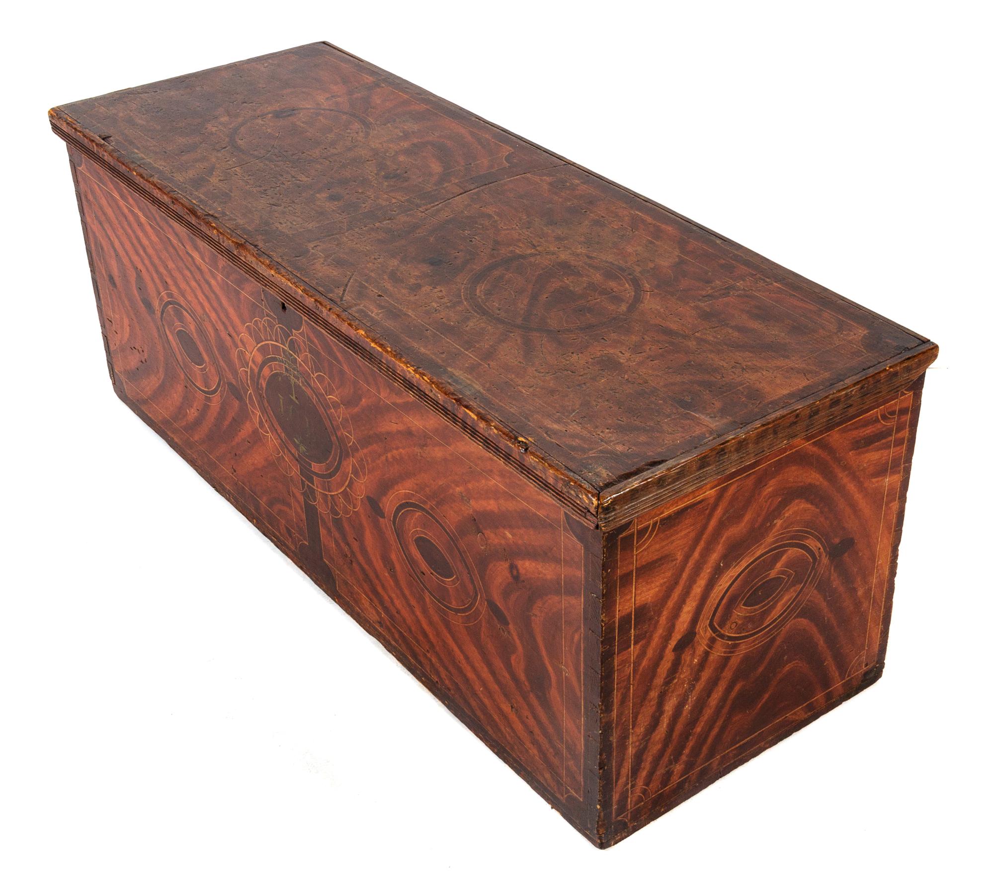A Federal Grain-Painted Pine Blanket Chest