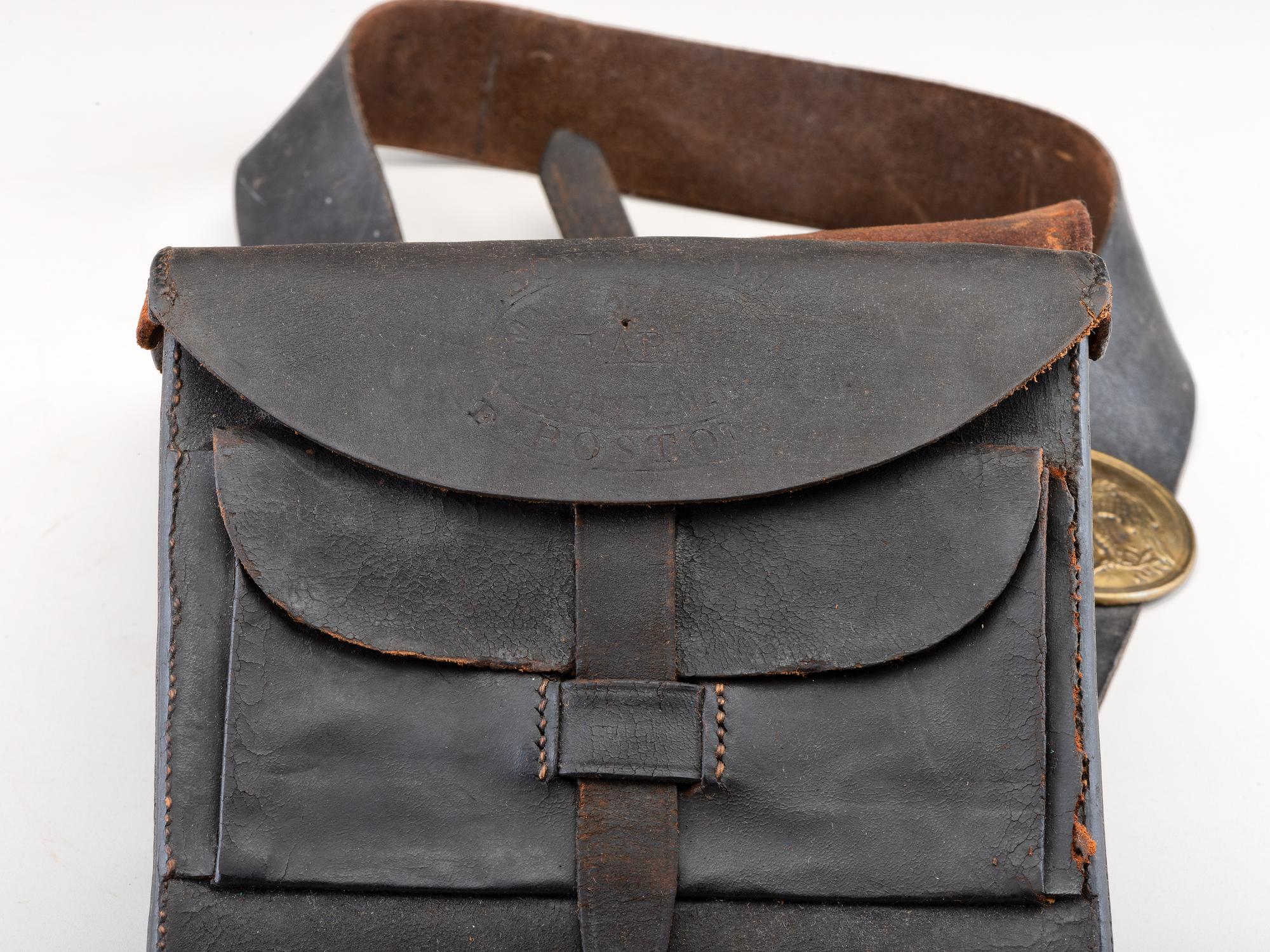 [CIVIL WAR]. Model 1857 cartridge box with sling and plates.