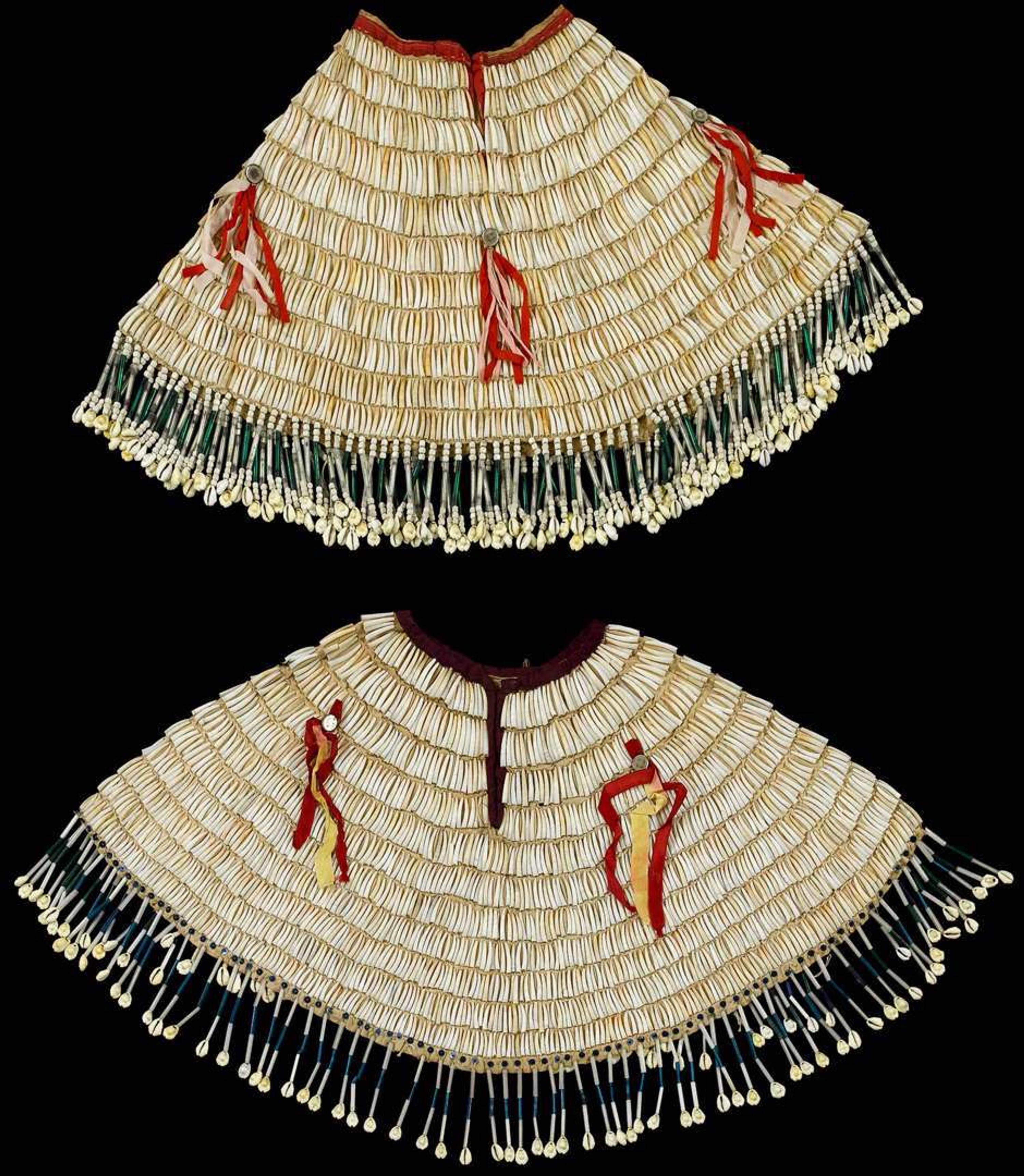 Two Plains dentalium shell women's capes circa 1900