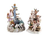 Two Continental Porcelain Figural Groups