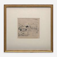 Marc Chagall (French/Russian, 1887-1985) Pokrowskaja in Vitebsk from the suite Mein Leben (My Life)
