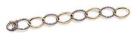 A Silver, 18 Karat Yellow Gold and Diamond 'Old World' Bracelet, Armenta, 19.20 dwts.