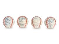 A Group of 1980s and 90s New York Yankees Team Signed Autograph Baseballs Featuring Don Mattingly