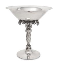 A Georg Jensen Silver Grape Pattern Tazza