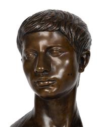 A Grand Tour Bronze Bust with a Marble Socle — 19TH CENTURY