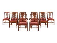 A Set of Twelve George III Style Mahogany Dining Chairs