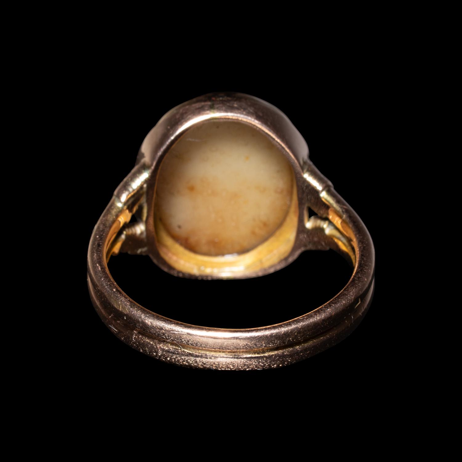 A Roman Agate Intaglio with Helios and a Griffin — Set in a 19th Century gold ring