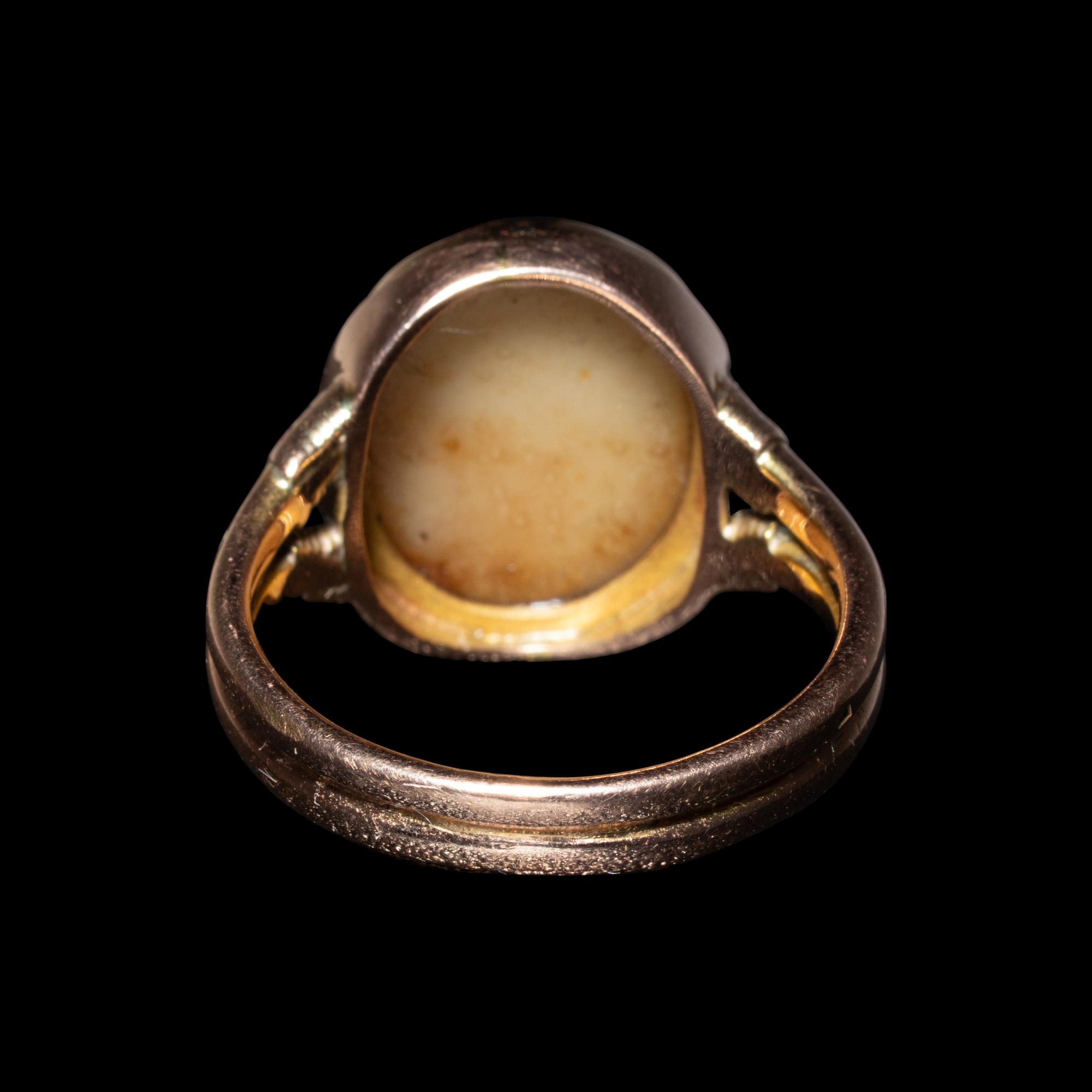 A Roman Agate Intaglio with Helios and a Griffin — Set in a 19th Century gold ring