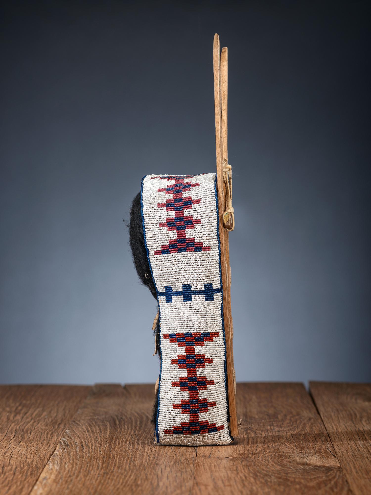 Central Plains Beaded Hide Toy Cradle