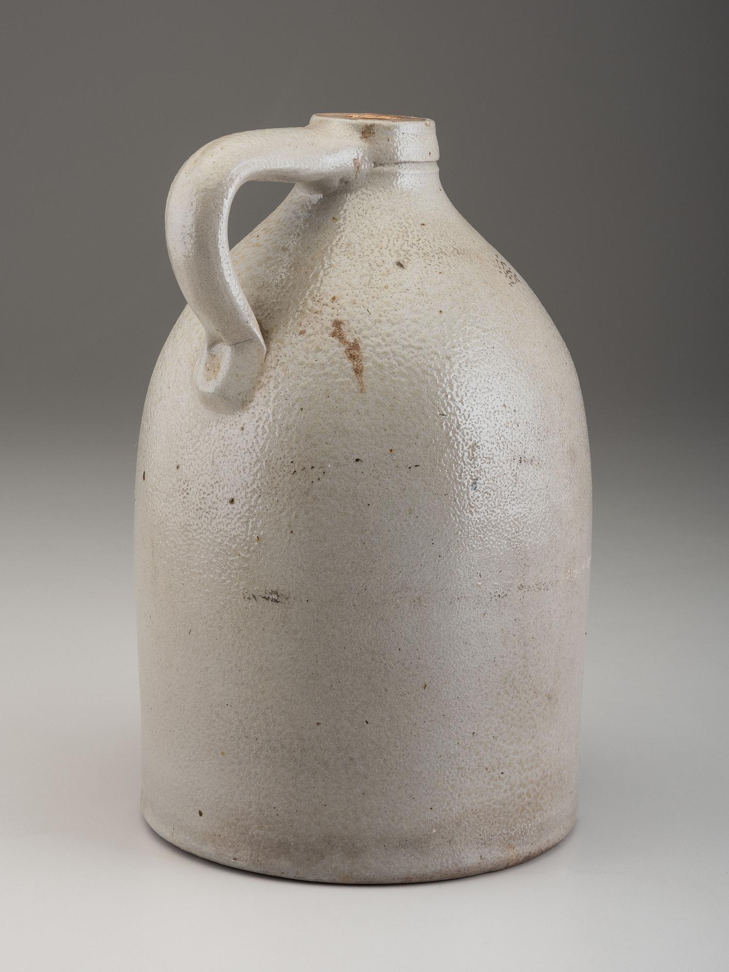 An E and L.P. Norton Cobalt Decorated Stoneware Two-Gallon Leaf Jug