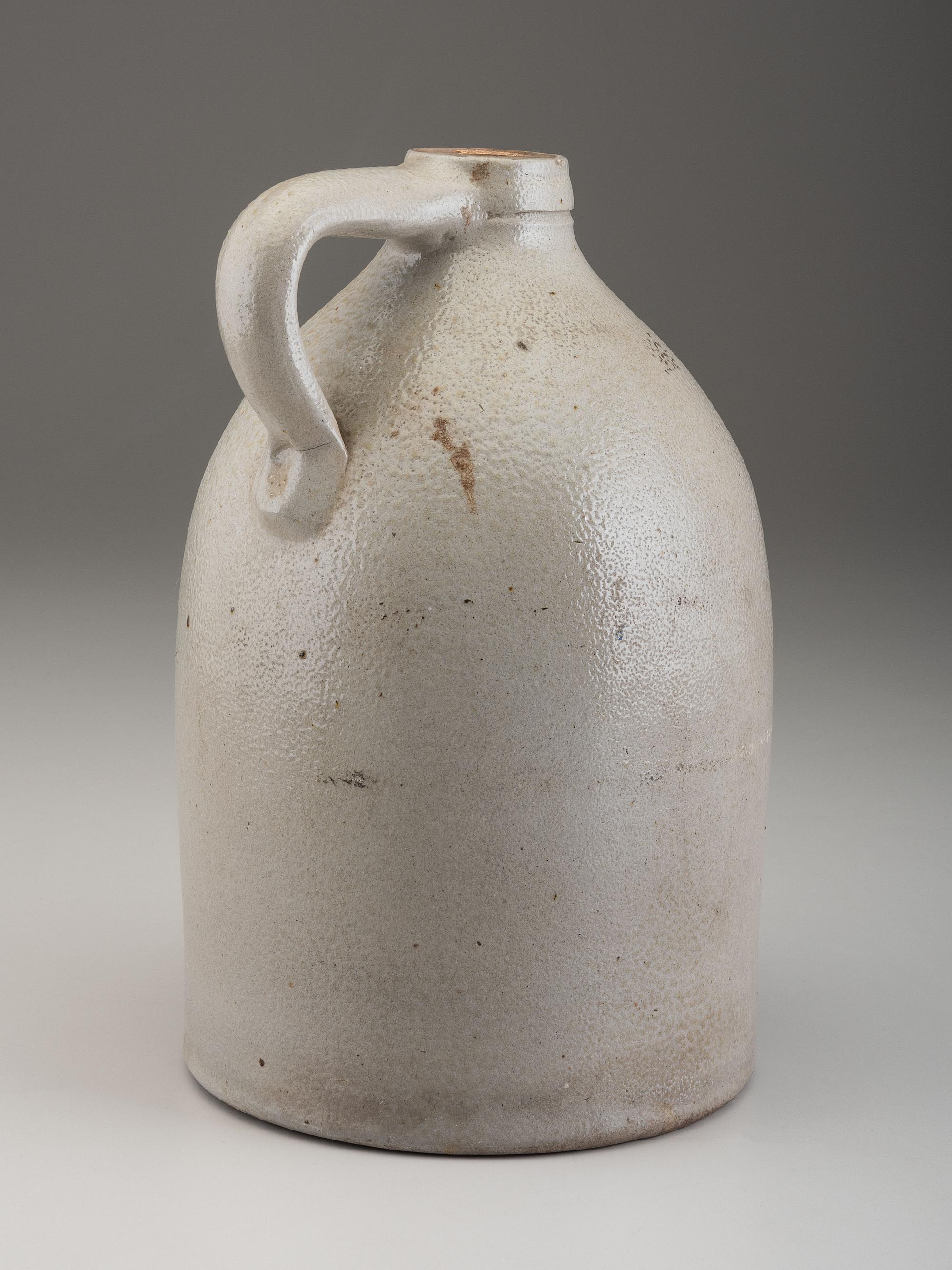 An E and L.P. Norton Cobalt Decorated Stoneware Two-Gallon Leaf Jug