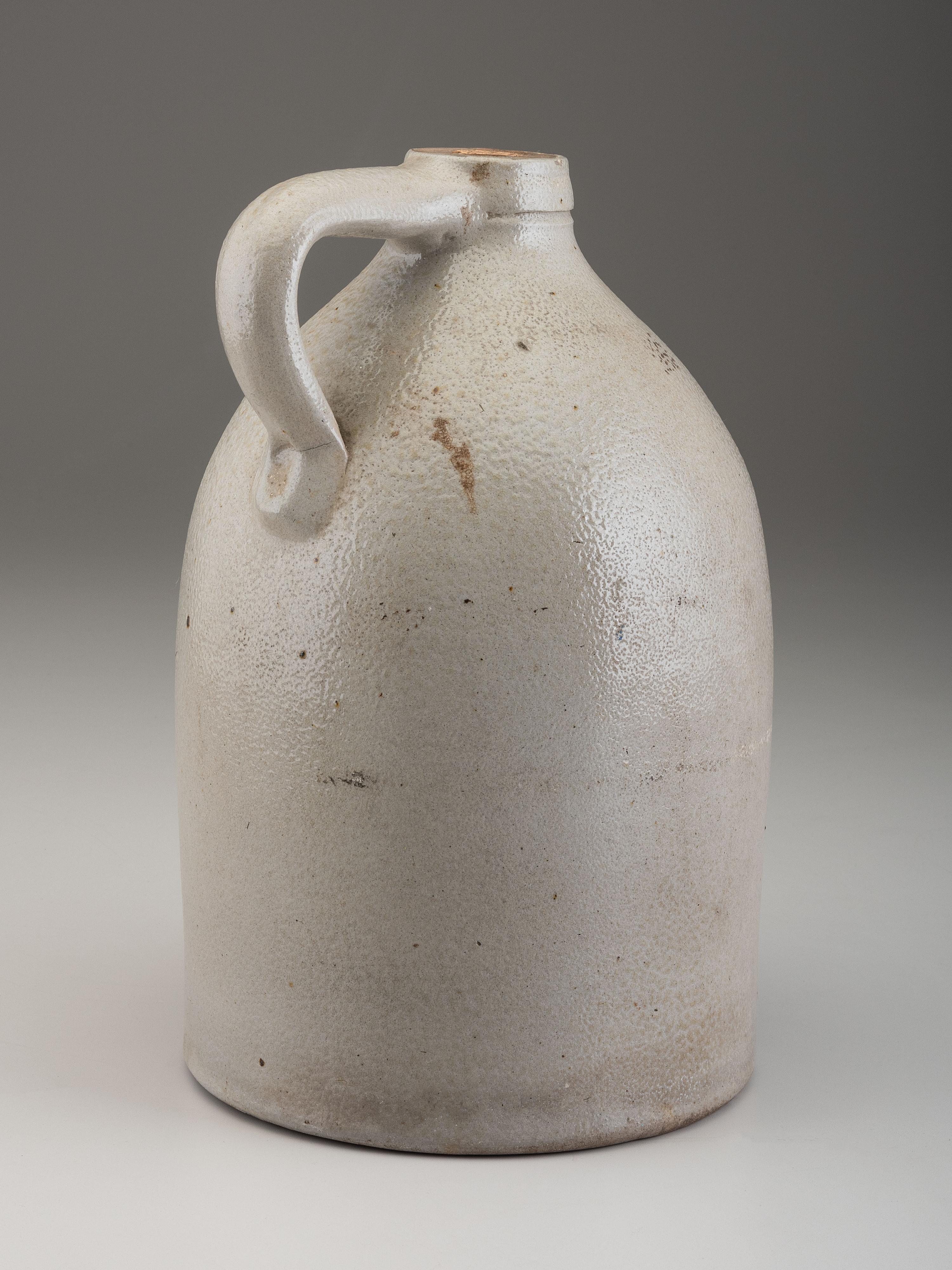 An E and L.P. Norton Cobalt Decorated Stoneware Two-Gallon Leaf Jug