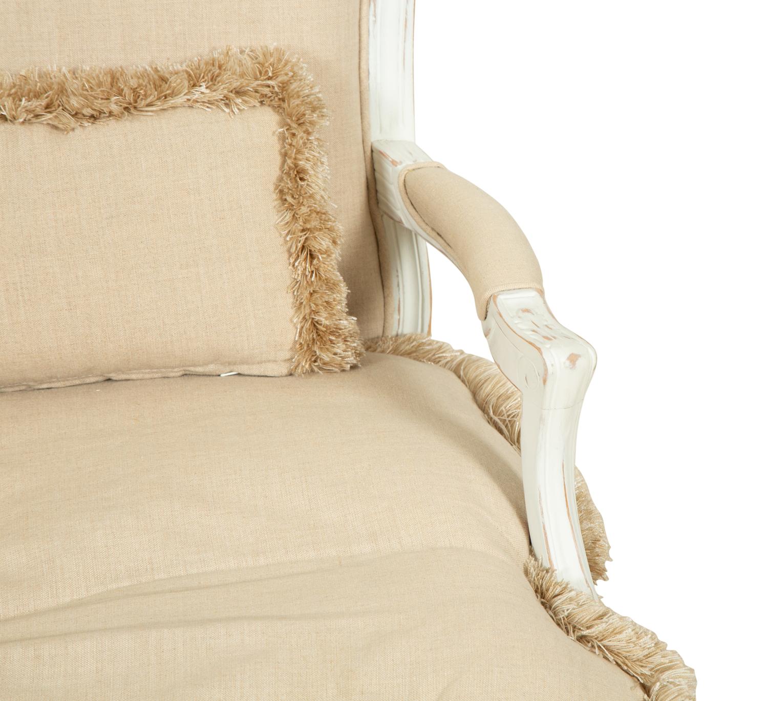 A Louis XV Style Painted Fauteuil