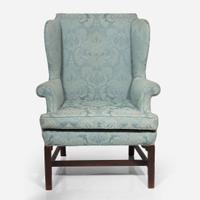 A George III carved mahogany easy chair late 18th century