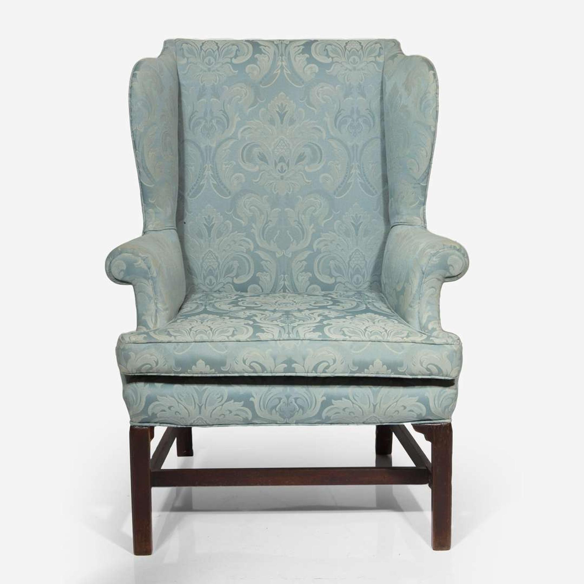 A George III carved mahogany easy chair late 18th century