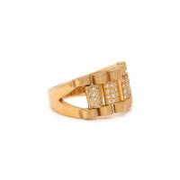 YELLOW GOLD AND DIAMOND PINKY RING