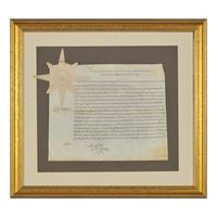 [Americana] Biddle, Charles. Signed land indenture