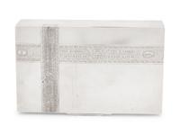 A Russian Silver Trompe l'Oeil Cigar Box