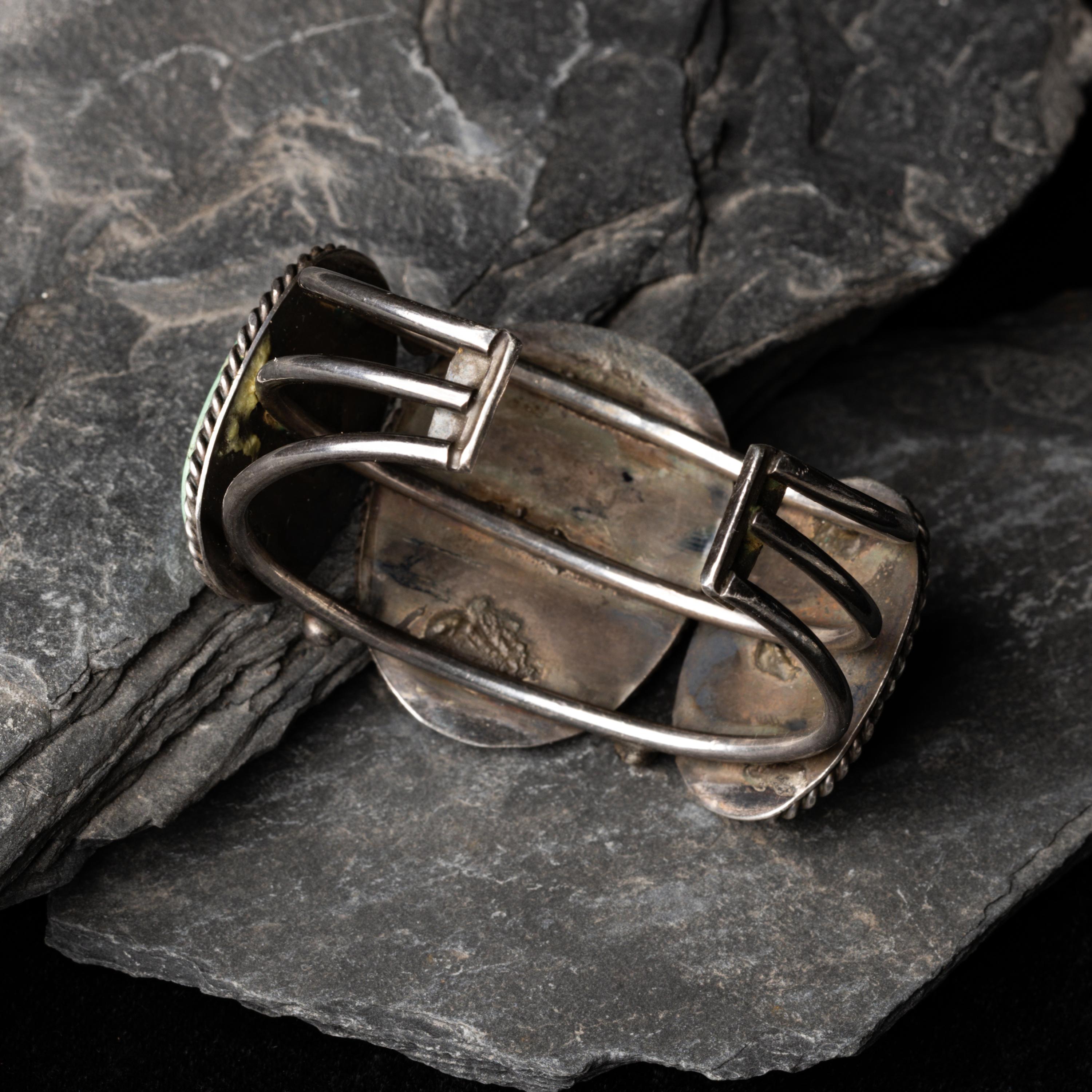 Navajo Silver and Turquoise Cuff Bracelet