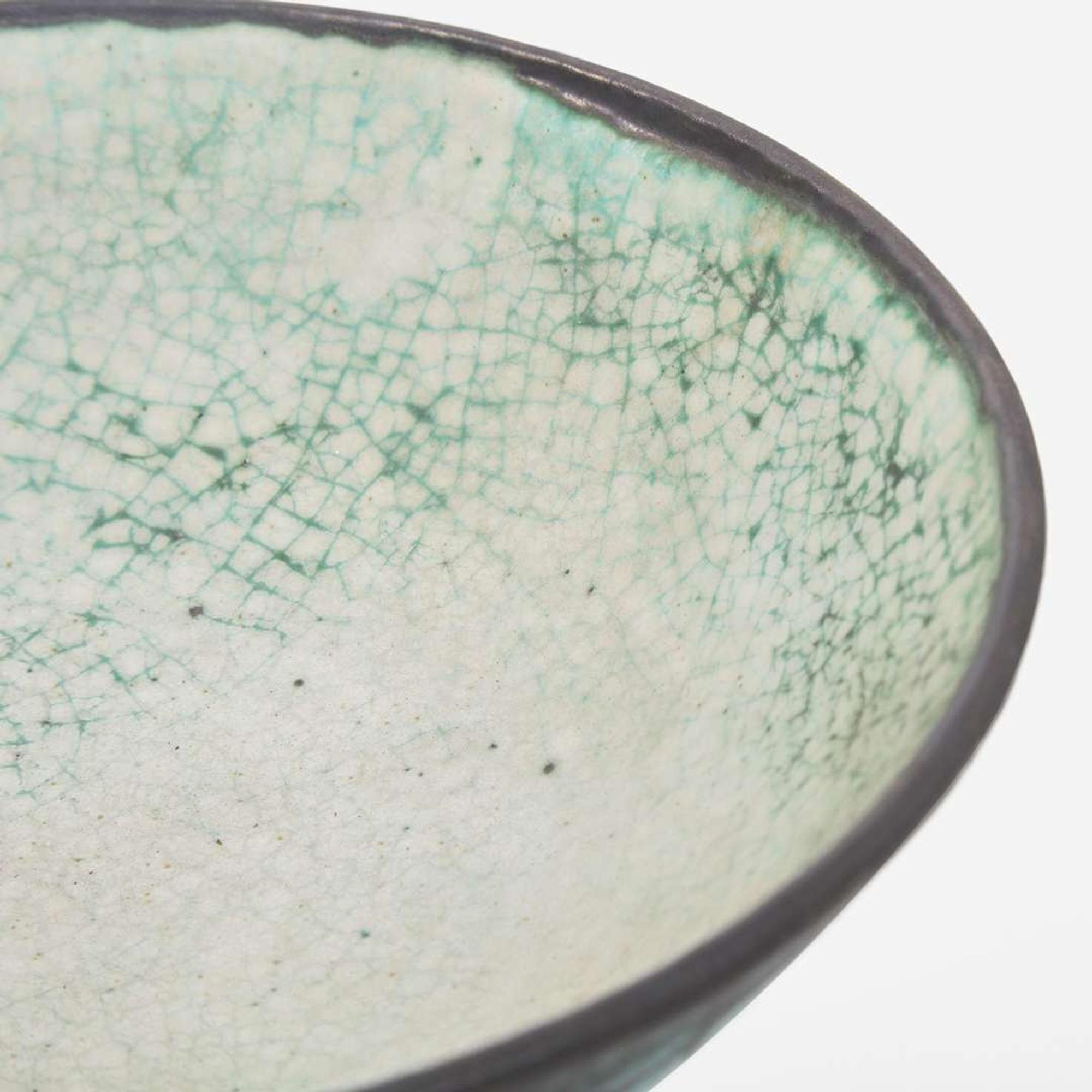 Maija Grotell (Finnish-American, 1899-1973) Large Footed Bowl, USA, 1940s