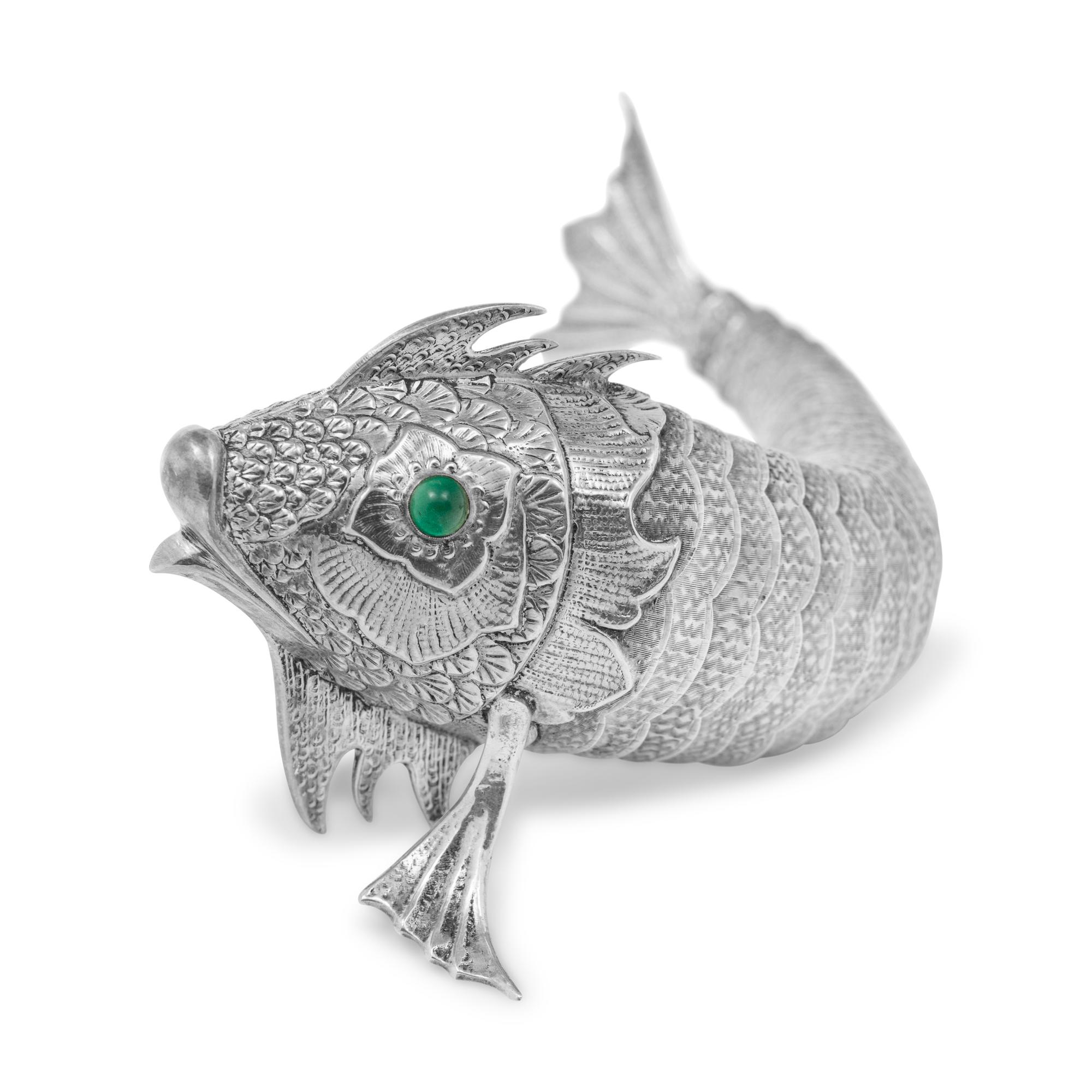 Two Spanish Silver Articulated Fish