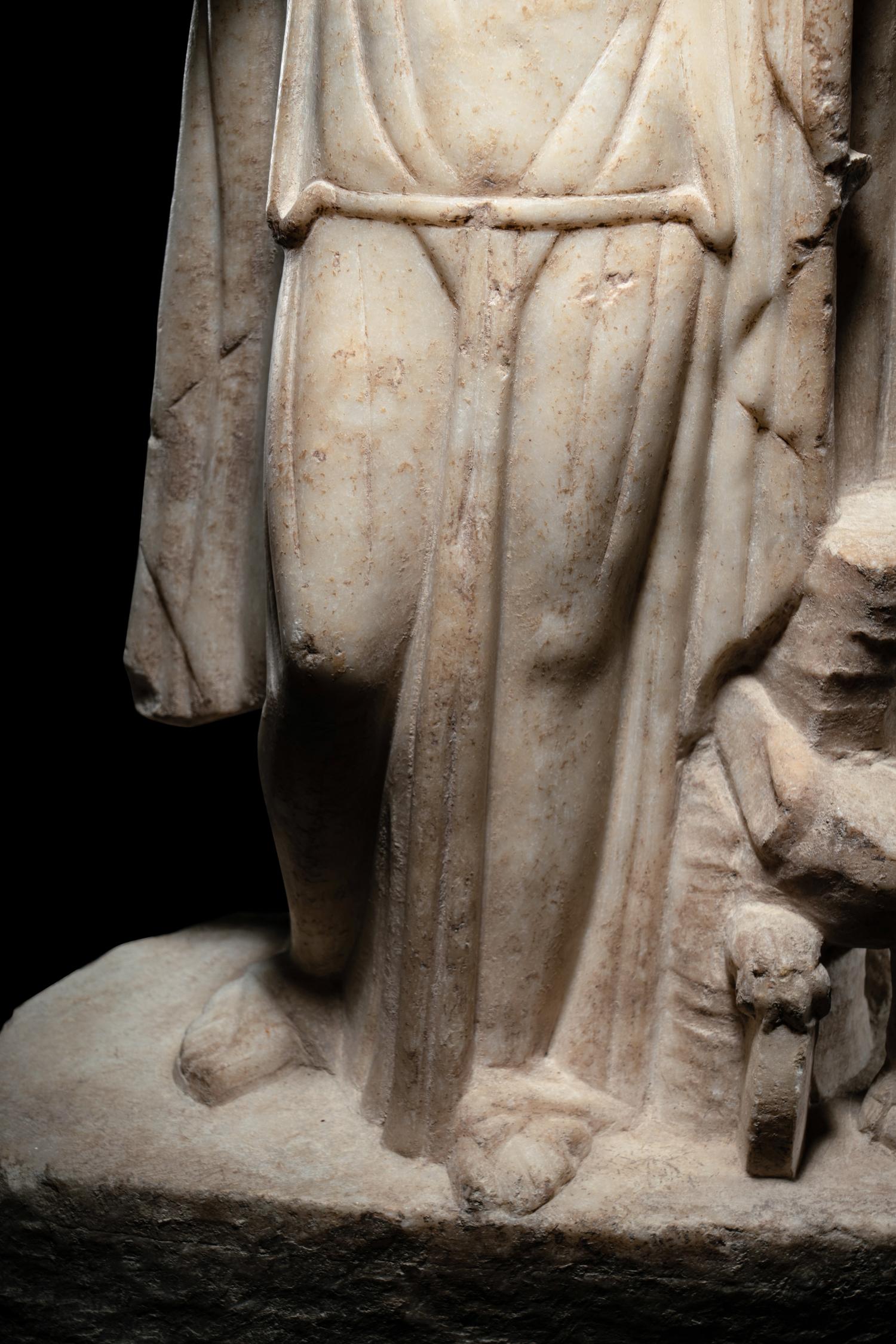 A Roman Marble Statue of Cybele
