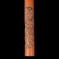 Four assorted Chinese and Japanese wood, lacquer and bamboo boxes and cases