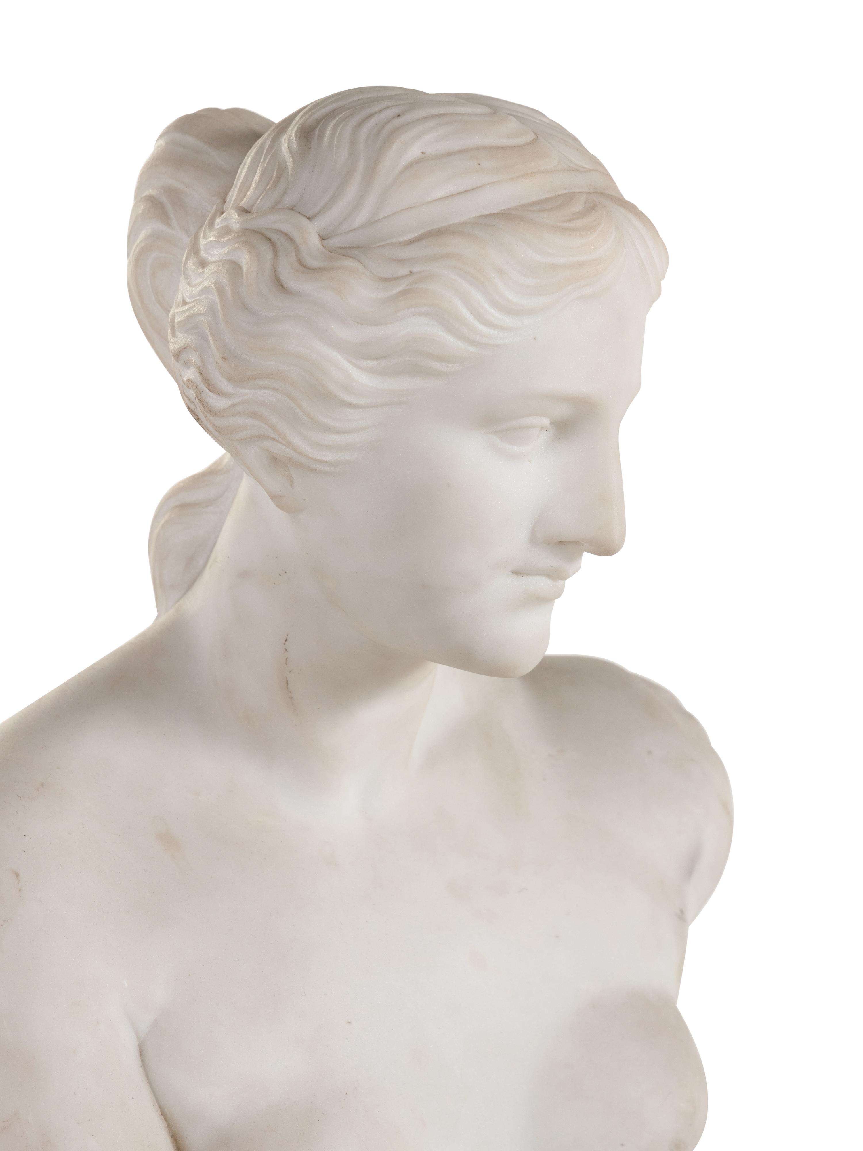 A Continental Marble Bust of Aphrodite