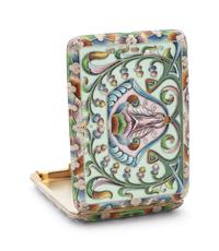 A Russian Silver and Shaded Enamel Cigarette Case