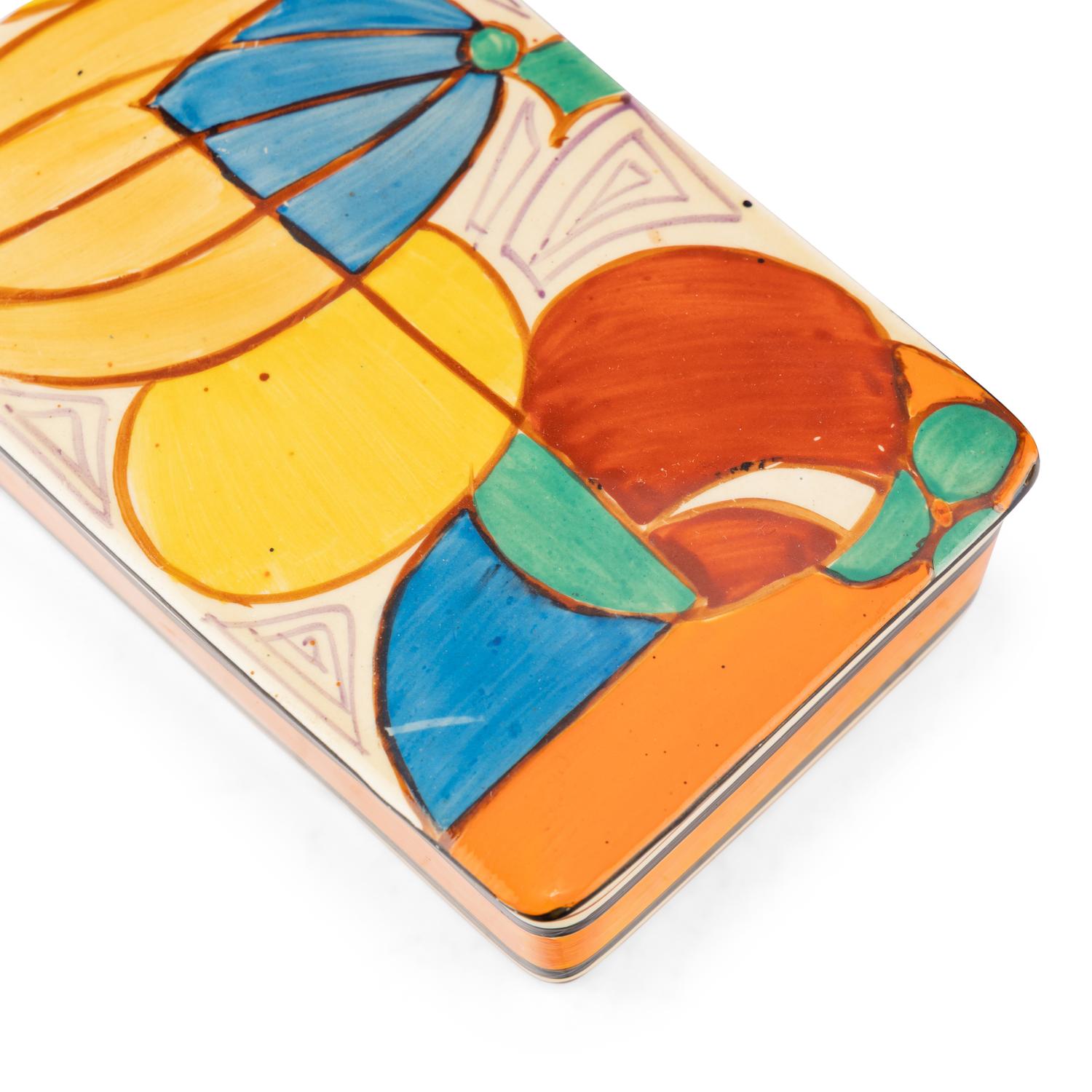 A Group of Five Clarice Cliff Melon (Picasso Fruit) Ceramic Table Articles