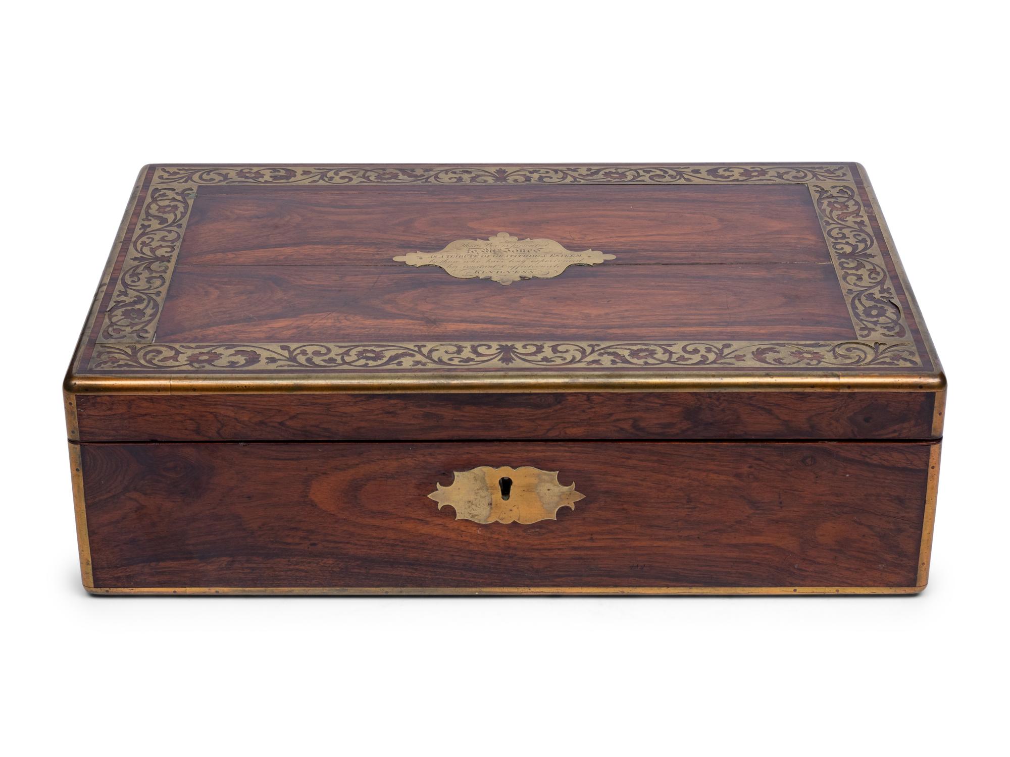 A Musical Needlework Box with Movement by F. Nicole