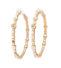 Chanel Pearl Oversized Hoop Earrings, 1990-2000s