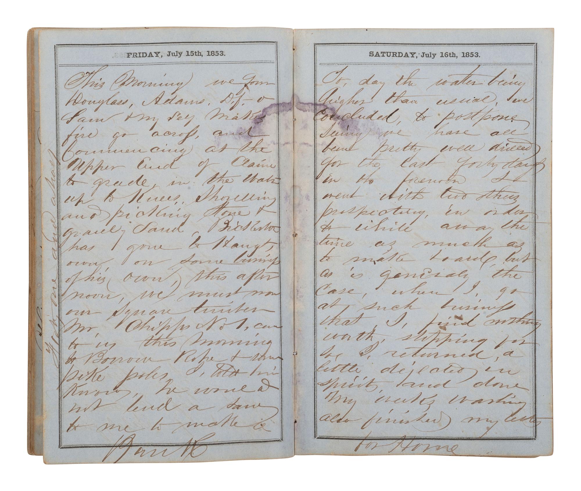 [GOLD RUSH]. Extensive California Gold Rush archive of William J. Jewell (1818-1885) including letters, diaries, and photographs, ca. 1852-1853.