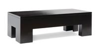 A Custom-Designed Black Painted Low Table Height 16 x width 53 1/4 x depth 23 5/8 inches. — 20TH CENTURY